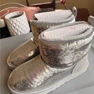 UGG Silver Sequin Winter Boots